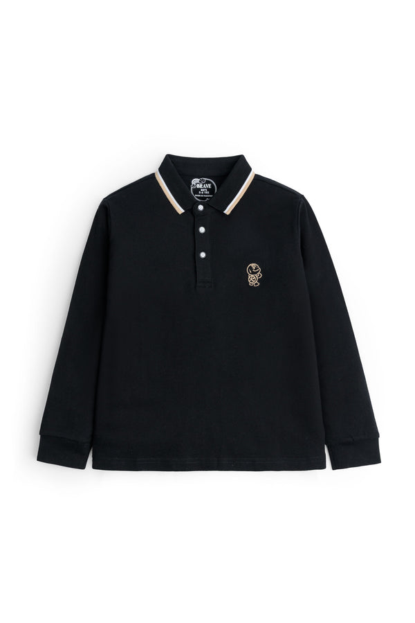 Black Full Sleeve Polo