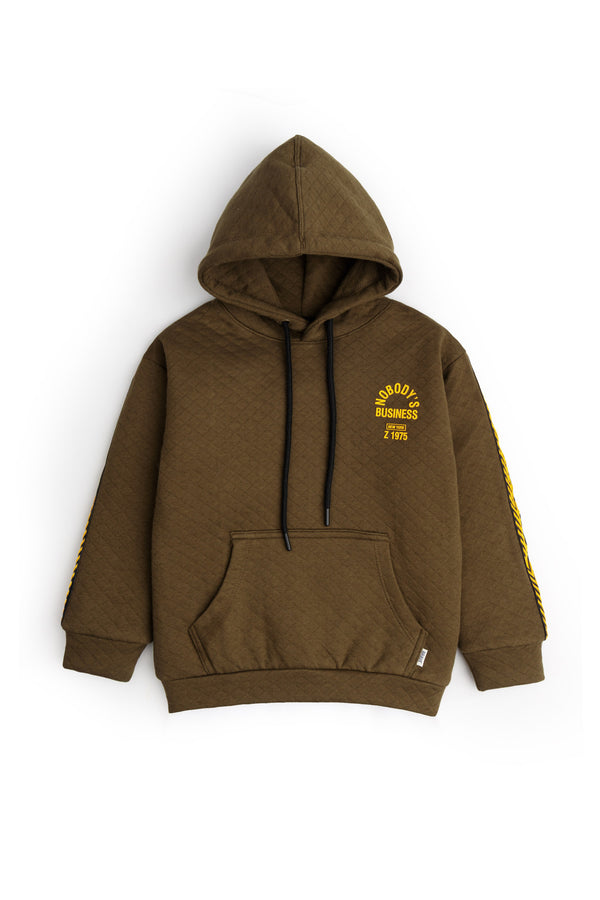 Quilted Graphic Hoodi