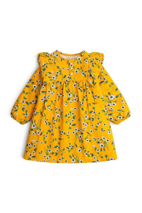 Corduroy Floral Dress