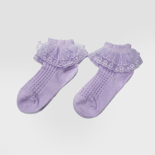 Purple Frill Socks