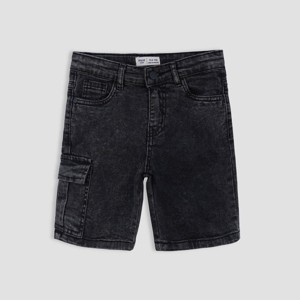 Charcoal Denim Shorts