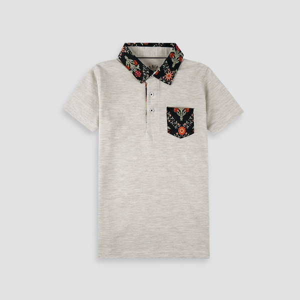 Oatmeal Contrast Polo