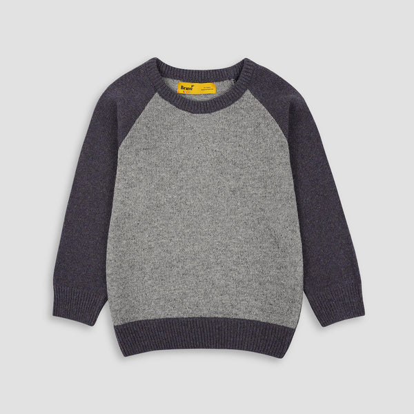 Plum Panel Sweater
