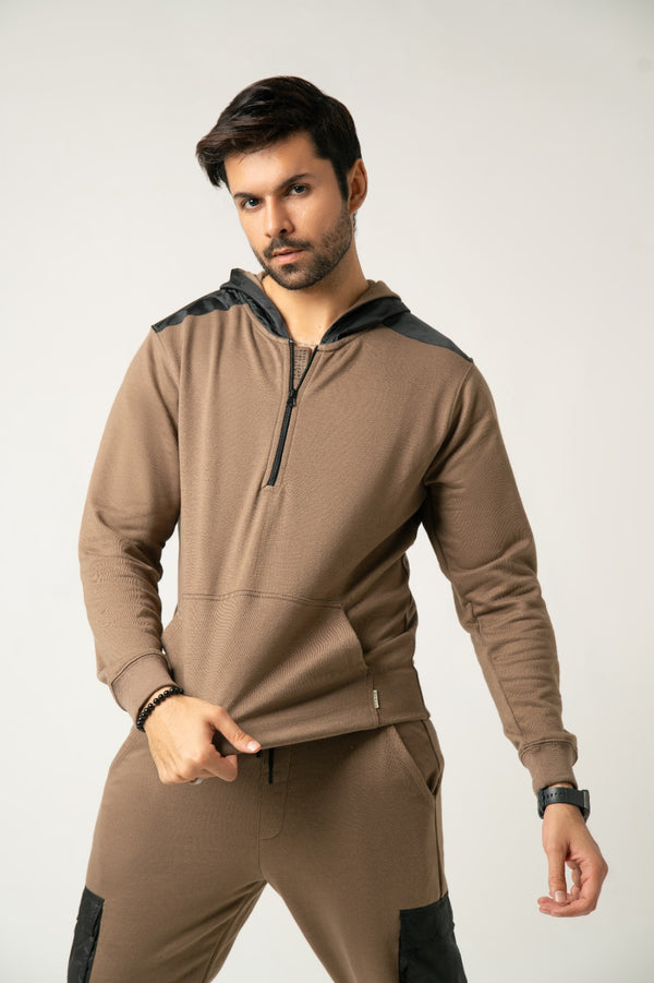 The Urban Contrast Quarter-Zip Hoodie