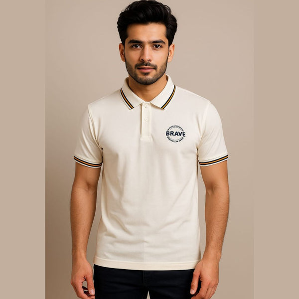 BRAVE White Polo