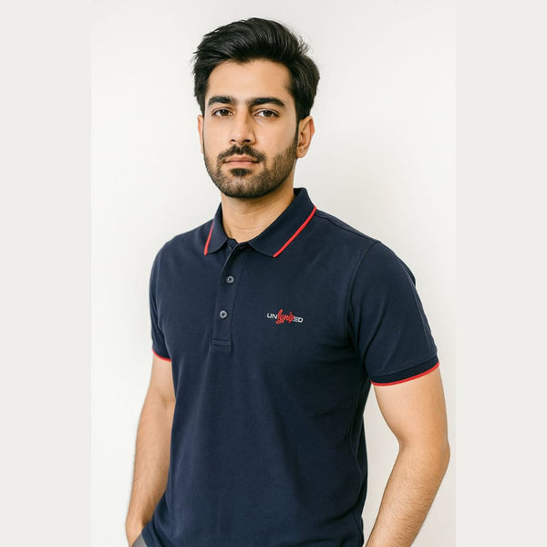 Navy Red Tipping Polo