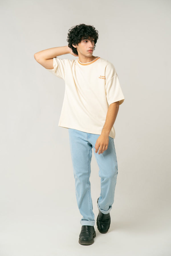 Oversized Cream Phoenix Graphic T-Shirt