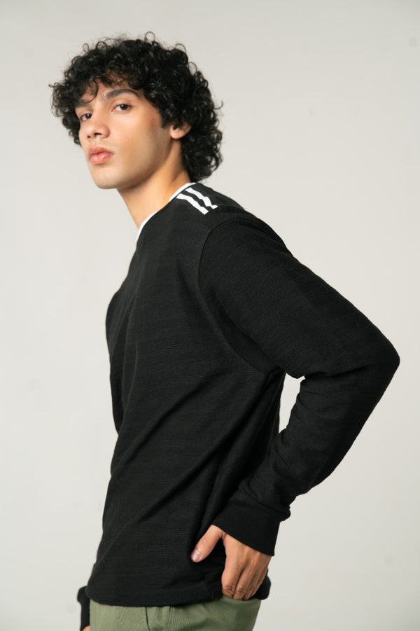 Black Athleisure Sweatshirt