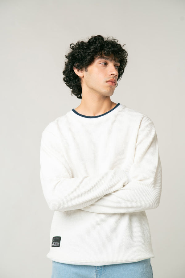 Textured Jacquard Sweatshirt