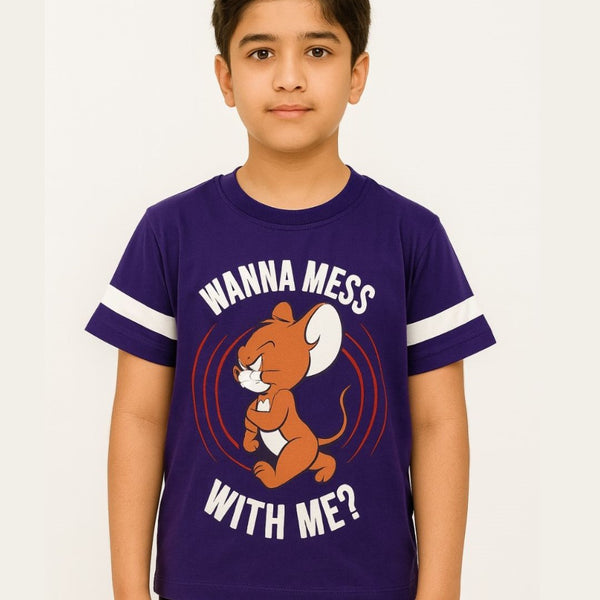 Purple Wanna Mess Tee
