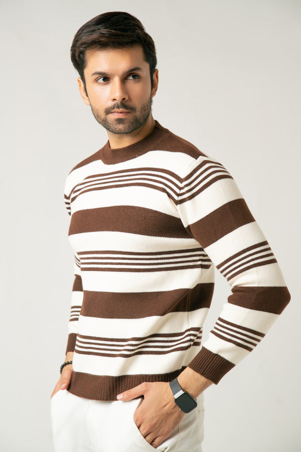 The Classic Earth Tone Stripe Sweater