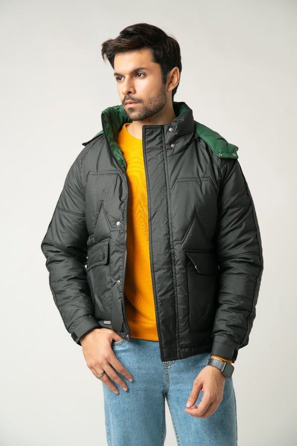 Contrast Puffer Jacket