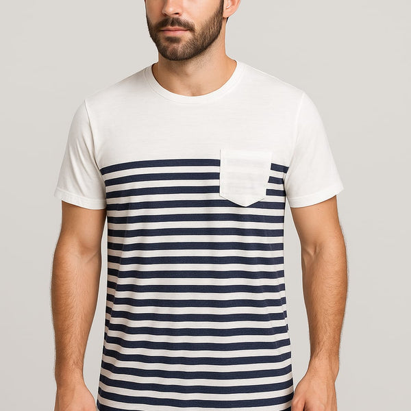 Striped Crew Neck Tee