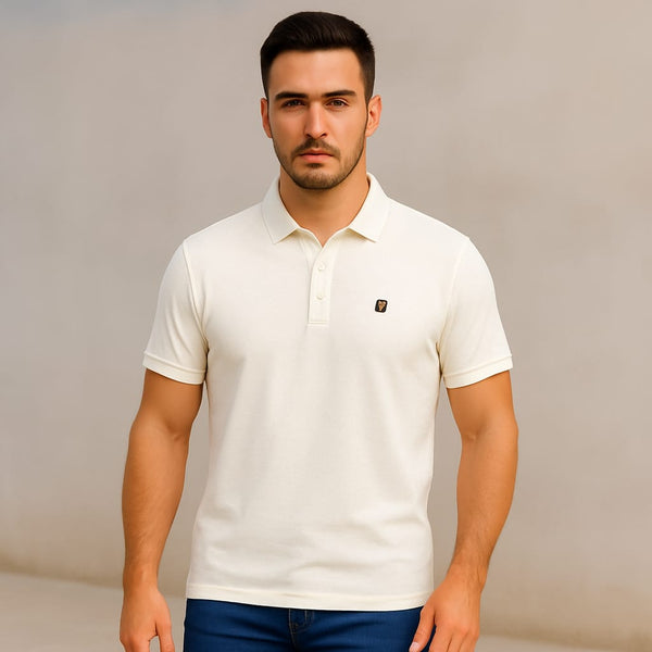 Off White Waffle knit Polo