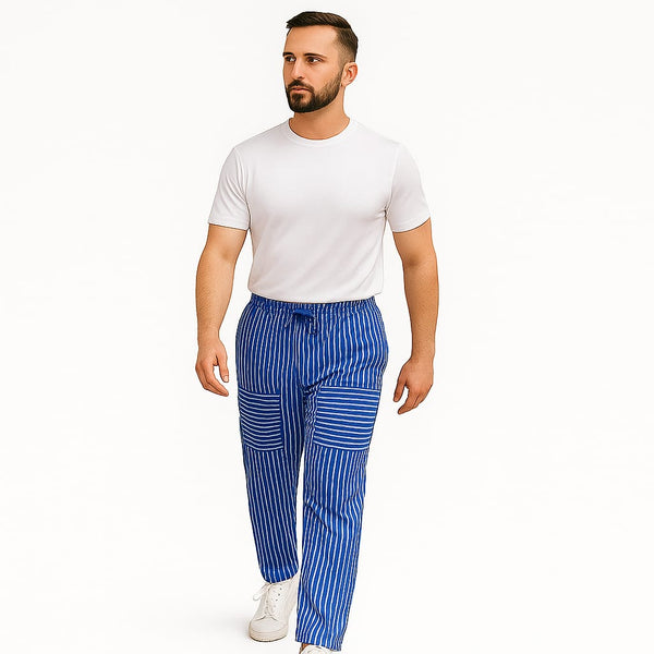 Blue Woven Trouser