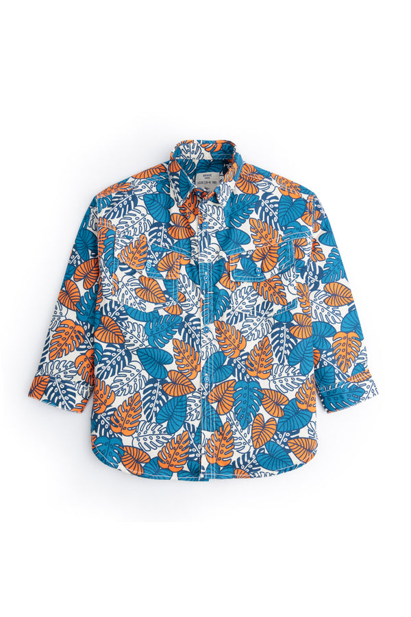 Tropical Print Casual Shirt