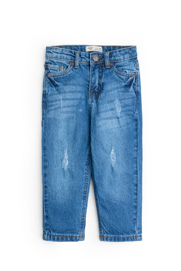Light Wash Distressed Denim