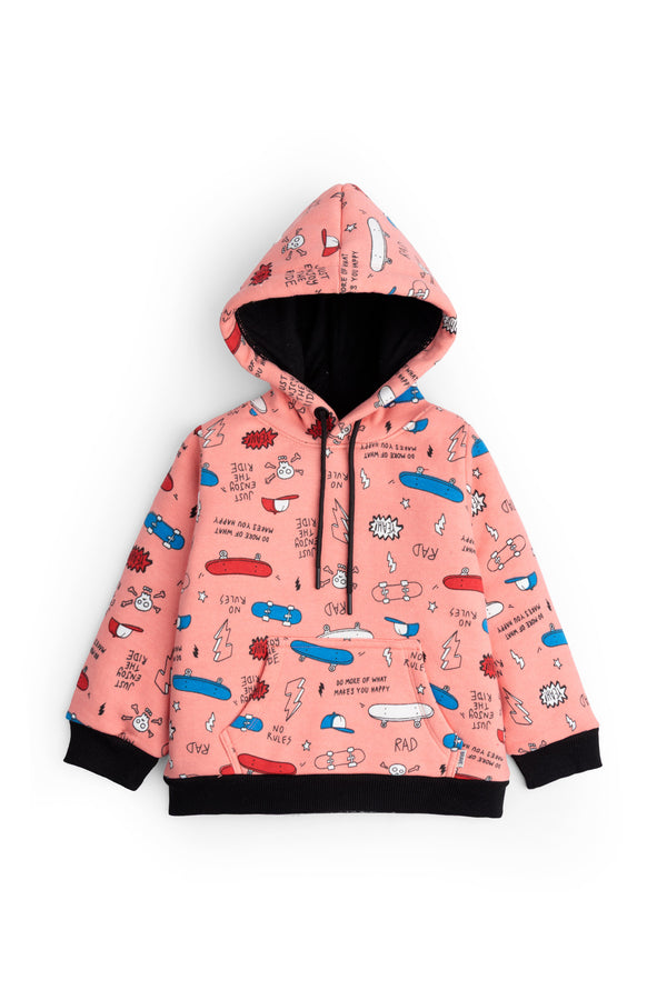 Fun Skate Print Hoodie