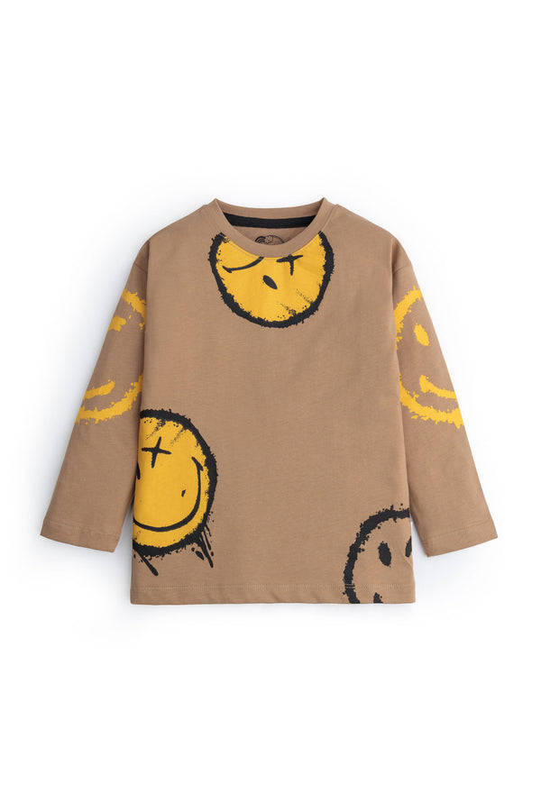 Graphic Knit Long-Sleeve T-Shirt