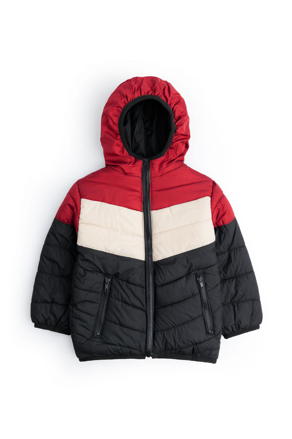 Color Block Puffer Jacket