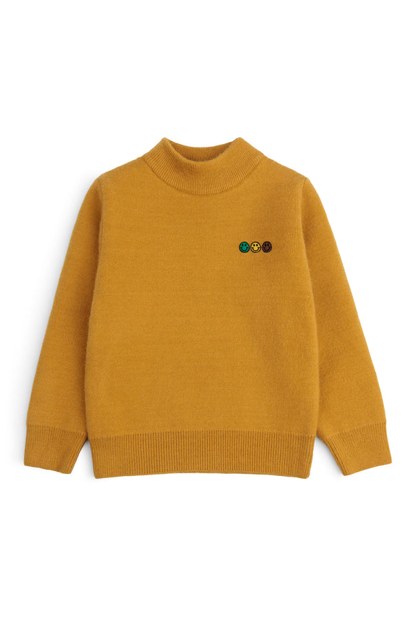 Mustard Smiley Face Sweater