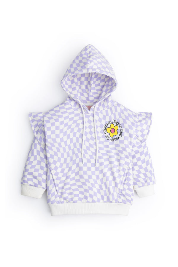 Playful Ruffle Sleeve Hoodie