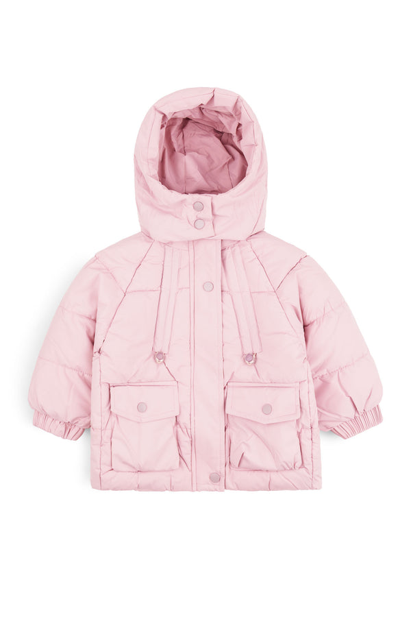 Baby Pink Quilted Puffer Jacket