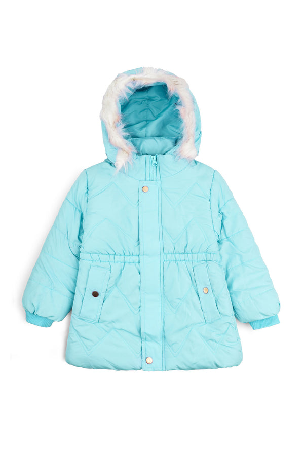 The Chevron Aqua Puffer Jacket