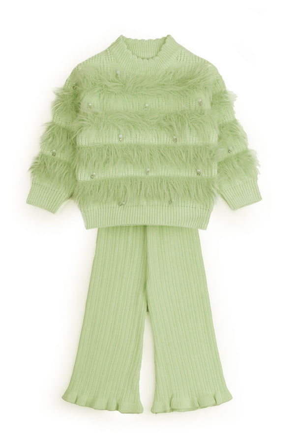 Green Faux Fur Co-ORD Set