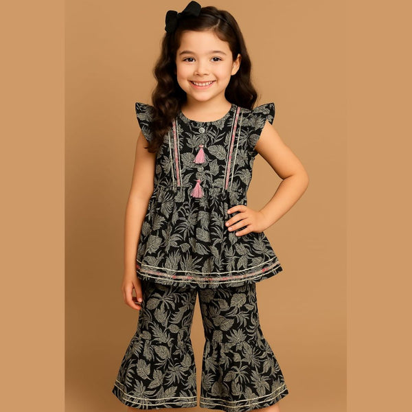 Black Gharara Set