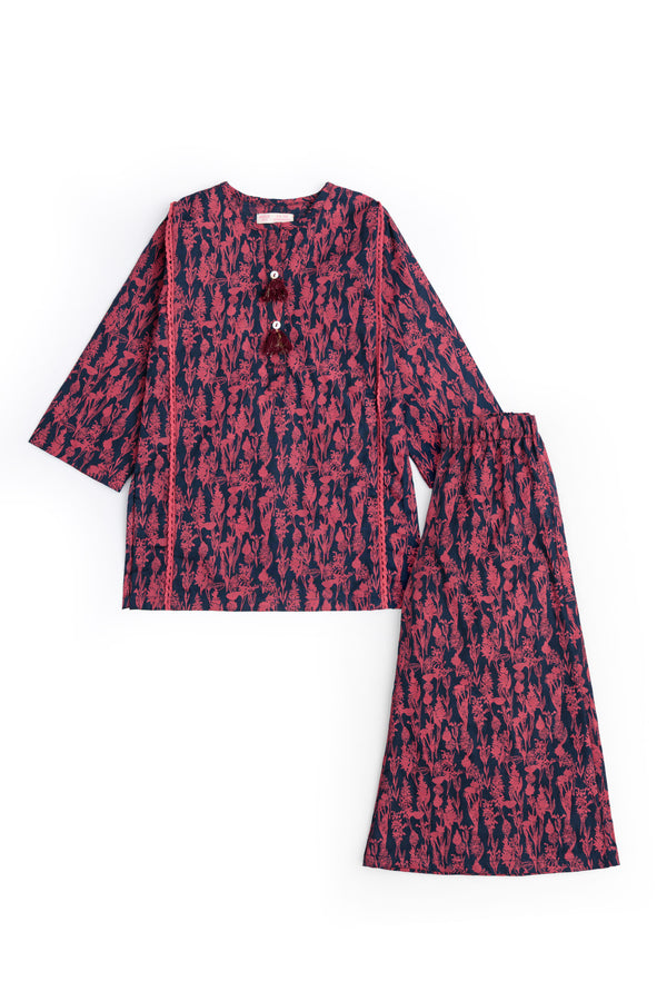 khaddar Co-ord Shirt & Skirt Set