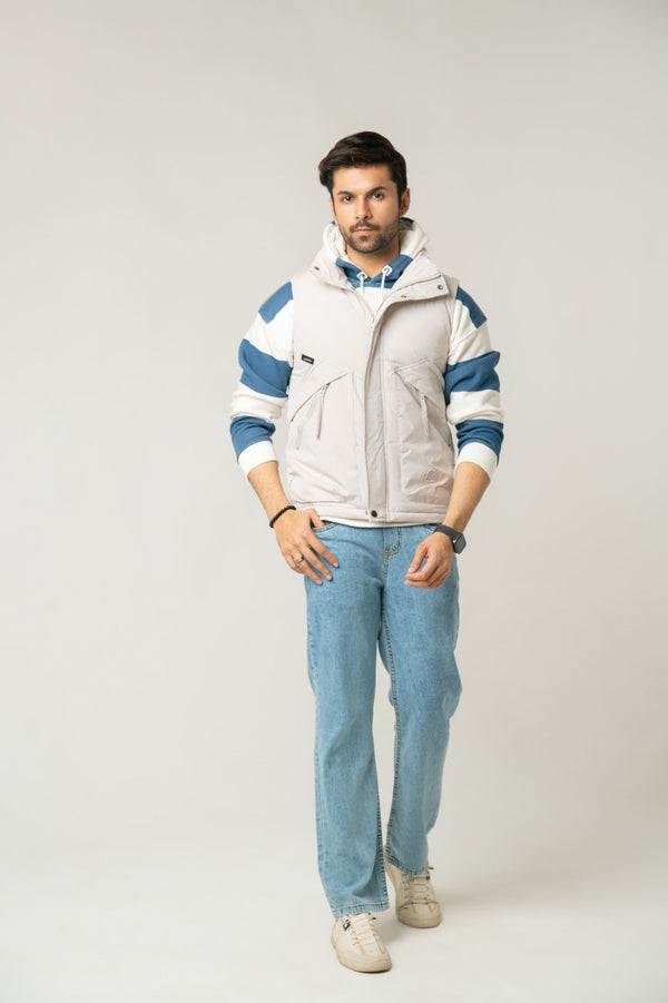 Stone Structured Puffer Jacket