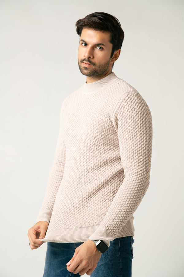The Textured Mock Neck Sweater